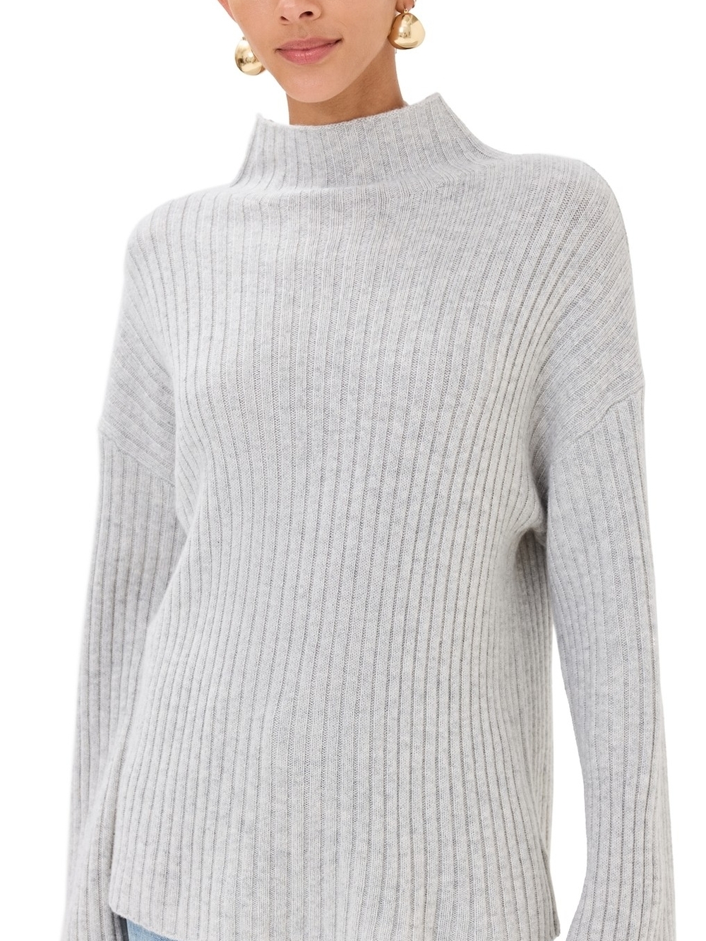 NWT Reformation Lawson Oversize Cashmere Rib Turtleneck Sweater Size M